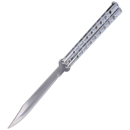Martinez Albainox Big Balisong Chrome Butterfly Knife, Mirror Finish (02052-C)
