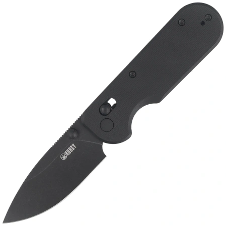 Kubey Bedrock Knife Black G10, Blackwashed D2 (KU505D)