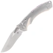 Microtech Amphibian Mini Ram-Lok S/E Knife Gray Slab Side Titanium, Purple Bksp, Stonewashed M390MK by Tony Marfione (137MRL-10MS3)