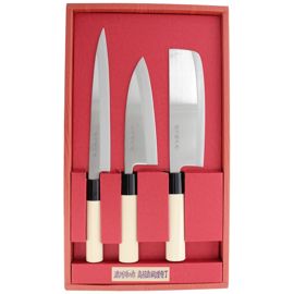 Herbertz zestaw japońskich noży kuchennych Sashimi, Kodeba, Nakiri (392600)
