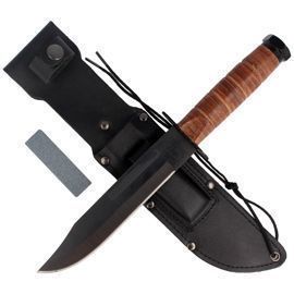 Nóź Herbertz CJH wzór Ka-Bar Brown Leather, Black S45C (101018)