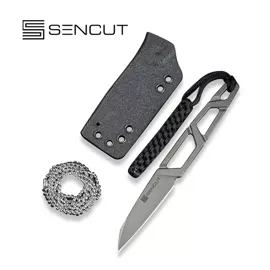 Nóż Sencut Texo Neck Knife Skeletonized, Stonewashed 9Cr18MoV by Ostal Hel (S23095-2)