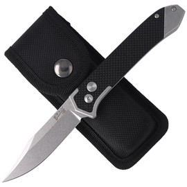 Nóż automatyczny Herbertz Selektion Black G10/Stainless, Stonewashed 440 (53040)