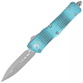 Nóż automatyczny OTF Microtech Combat Troodon D/E Weathered Turquoise Aluminium, Apocalyptic M390 by Tony Marfione  (142-10APWTQ)