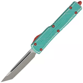 Nóż automatyczny OTF Microtech UTX-70 T/E Bounty Hunter Signature Distressed Green Aluminium, Apocalyptic M390 (149-10BH)