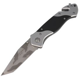 Nóż ratowniczy Herbertz Solingen Black G10 / Stainless, Camo-Design Blade (226912)