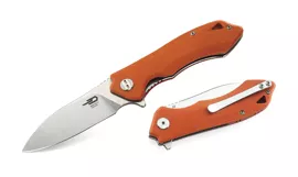 Nóż składany Bestech Beluga Orange G10, Stonewash / Satin D2 (BG11E-2)