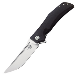 Nóż składany Bestech Scimitar Black G10, Stonewashed/Satin D2 (BG05A-1)