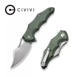 Nóż składany CIVIVI Chiro Green Canvas Micarta, Satin 14C28N (C23046-2)