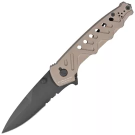 Nóż składany Extrema Ratio Caimano Nero N.A. Tactical Mud Aluminium, Black MIL-C N690 (04.1000.0166/BLK/TM)