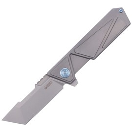 Nóż składany Kubey Avenger Frame Lock Gray Titanium, Bead Blasted 14C28N (KB209A)