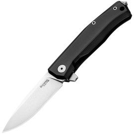 Nóż składany LionSteel Myto Black Aluminium, Stone Washed M390 by Molletta (MT01A BS)