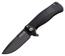 Nóż składany LionSteel SR22A Black Aluminum, Black Sleipner by Molletta (SR22A BB)