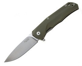 Nóż składany LionSteel T.R.E. G10 Green, Stone Washed Blade (TRE GGR)