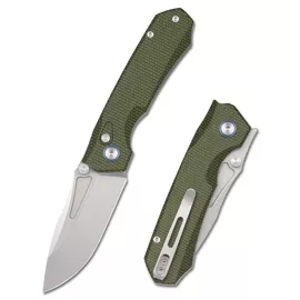 Nóż składany Remette Rhino OD Green Micarta, Stonewashed 14C28N (MC319G)