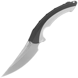 Nóż składany RikeKnife Lamella Black DLC Titanium, Satin M390 (RK-Lamella-BP)