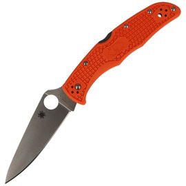 Nóż składany Spyderco Endura 4 FRN Orange Flat Ground Plain (C10FPOR)