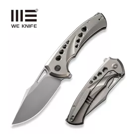 Nóż składany We Knife Swiftfin Polished Bead Blasted Titanium, Polished Bead Blasted CPM 20CV (WE23051-2)