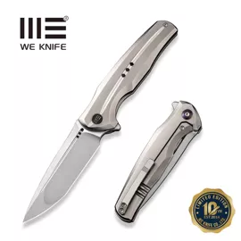 Nóż składany WeKnife 601X LE No 126/150 Polished Gray Titanium, Hand Polished Satin CPM 20CV (WE01J-4)