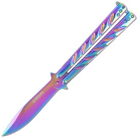 Nóż składany motylek Böker Magnum Balisong Rainbow (06EX401)
