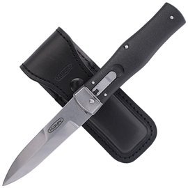 Nóż sprężynowy Mikov Predator Black ABS, Stonewashed N690 (241-BH-1/STKP)