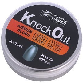 Śrut JSB KnockOut Slugs .216 / 5.5 mm 1.645 g, 200 szt (546122-200)
