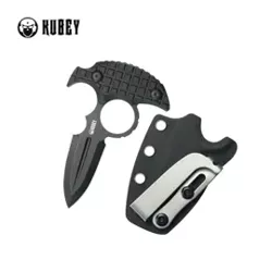 Nóż Kubey Cavy Black G10, Blackwashed 14C28N by MUZI Design (KU403B)