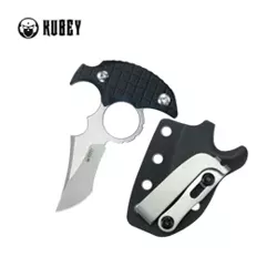 Nóż Kubey Stheno Black G10, Stonewashed 14C28N by MUZI Design (KU404A)