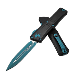 Nóż automatyczny OTF Microtech Combat Troodon D/E Gen III Black Aluminium, Turquoise M390MK by Tony Marfione (1142-1TQSK)