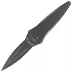 Nóż grawitacyjny Paragon Warlock-X Smooth Black Aluminium, Black Cerakote CPM S35VN (WLOCX-DUNE-THEME)