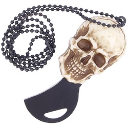 Nóż na szyję Martinez Albainox Skull Neck Knife, Black Blade (18698)