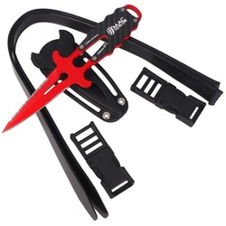 Nóż nurkowy MAC Carbon Fiber, Red PTFE W 1.4060 (APN09.CF)