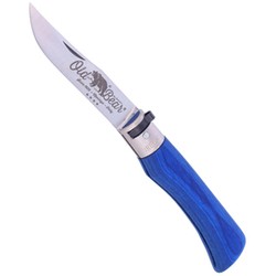 Nóż składany Antonini Old Bear Laminated Blue Wood, Satin Stainless (9307/21_MBK)