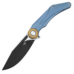 Nóż składany Bestech Seraph Blue Titanium, Black Stonewashed/Satin M390 by Kombou (BT2403D)