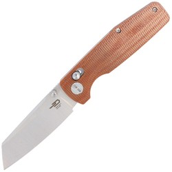 Nóż składany Bestech Slasher Natural Micarta, Satin D2 (BG43D)