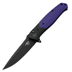 Nóż składany Bestech Swordfish Black/Purple G10, Black PVD 14C28N (BG62C)