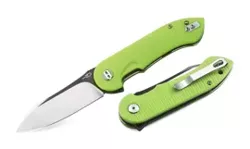 Nóż składany Bestech Torpedo Fluorescent Green G10, Black Stonewashed / Satin D2 (BG17C-2)