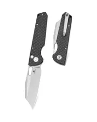 Nóż składany Bestechman Guardian Black G10 w/ Carbon Fiber Pattern, Satin D2 (BMK11B)