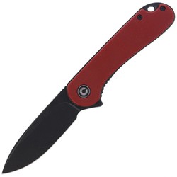 Nóż składany CIVIVI Elementum Flipper Burgundy G10, Black Stonewashed (C907A-1)