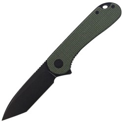Nóż składany CIVIVI Elementum Flipper Green Micarta, Black Stonewashed (C907T-E)
