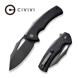 Nóż składany Civivi BullTusk Black G10, Black Stonewashed 14C28N (C23017-1)