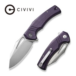 Nóż składany Civivi BullTusk Purple Canvas Micarta, Satin 14C28N (C23017-3)