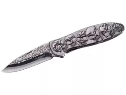 Nóż składany Herbertz CJH Skulls Stainless Steel, Titanium Coated 420 (10000355)