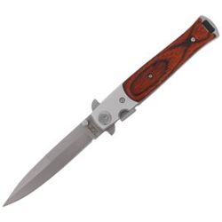 Nóż składany Herbertz Solingen Italian Stiletto Style Pakka Wood, Satin (202612)
