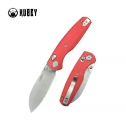 Nóż składany Kubey Breeze Red G10, Stonewashed 14C26N by Caleb Waldman (KU288B)