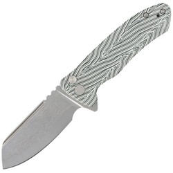 Nóż składany Kubey Creon White/Green G10, Damascus (KU336A)