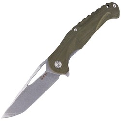 Nóż składany Kubey Dugu Green G10, Stonewashed D2 (KU210B-1)