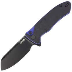 Nóż składany Kubey Knife Creon Black/Blue G10, Blackwashed AUS-10 (KU336D)