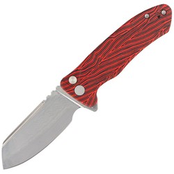Nóż składany Kubey Knife Creon Red/Black G10, Damascus (KU336B)
