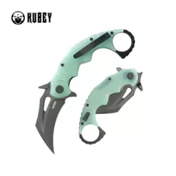 Nóż składany Kubey Mini Wrath Jade G10, Blackwashed 14C26N by MUZI Design (KU262L)